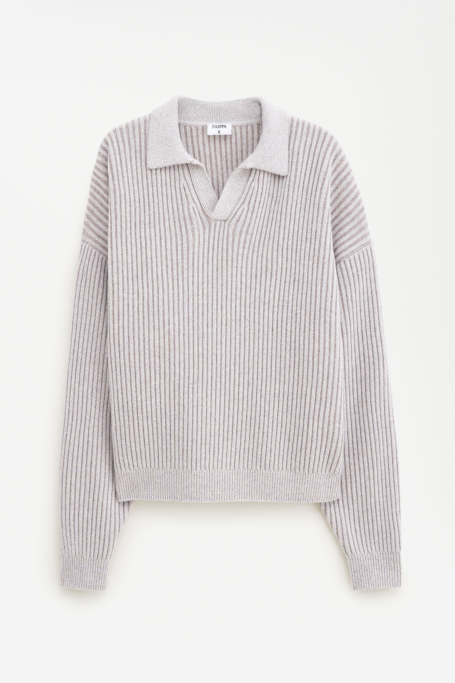 Ribbed Wool Polo Shirt